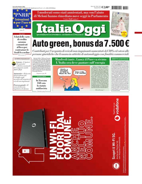 Italia oggi : quotidiano di economia finanza e politica